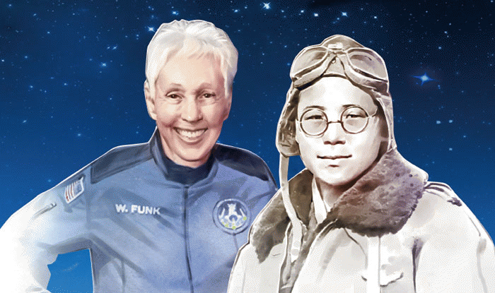 오늘의 이정표가 되다 트렌드가 뭣이오? 한국 최초의 여성 여행자와<BR>미국 최고령 우주 여행자의 하늘빛 만남